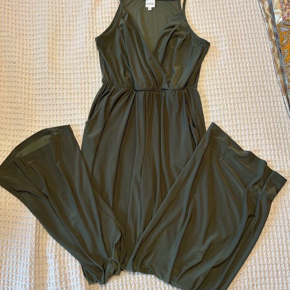 Kaileigh Olive Green Jumpsuit